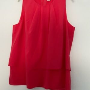 Two tiered coral top.